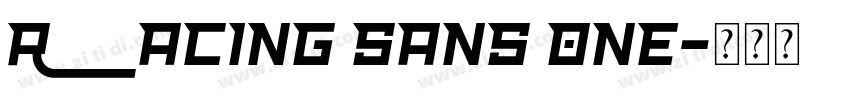 Racing Sans One字体转换